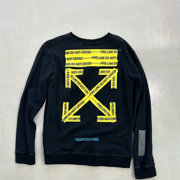 Off-White “Do Not Cross” Temperature Crewneck Size L - Picture 4 of 4